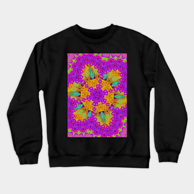 Shamanic abstract psychedelic design Crewneck Sweatshirt by Stonerin